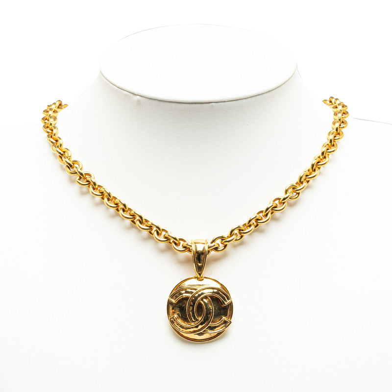 Chanel CC Medallion Pendant Necklace Metal Necklace in Good condition