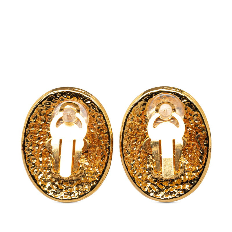 CC Oval Clip On Earrings - '10s