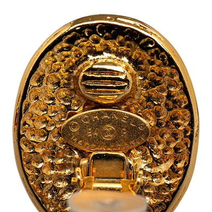 CC Oval Clip On Earrings - '10s