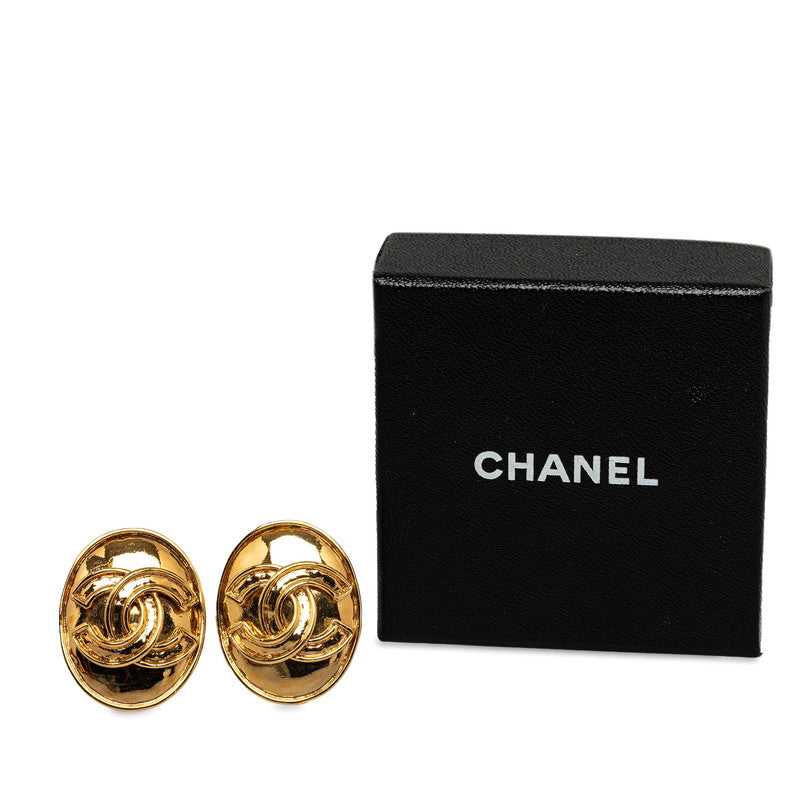 CC Oval Clip On Earrings - '10s