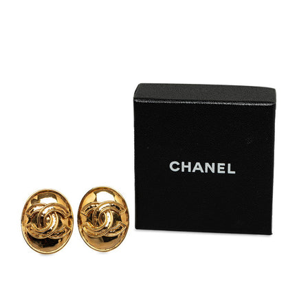 CC Oval Clip On Earrings - '10s
