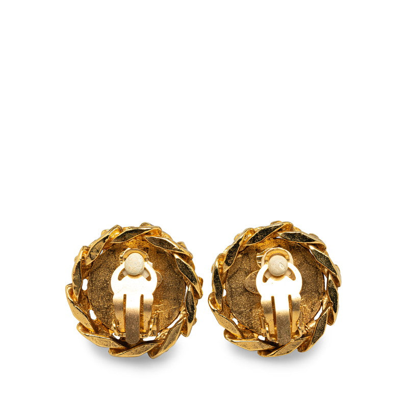 Chanel CC Clip On Earrings Metal Earrings in Good condition