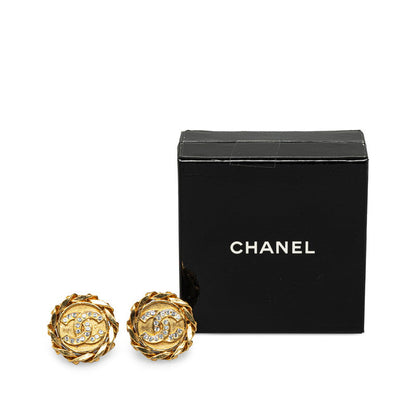 Chanel CC Clip On Earrings Metal Earrings in Good condition