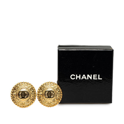 Chanel CC Clip On Earrings Metal Earrings in Excellent condition