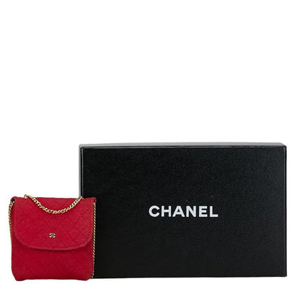 Chanel CC Quilted Cotton Mini Shoulder Bag Cotton Shoulder Bag in Good condition