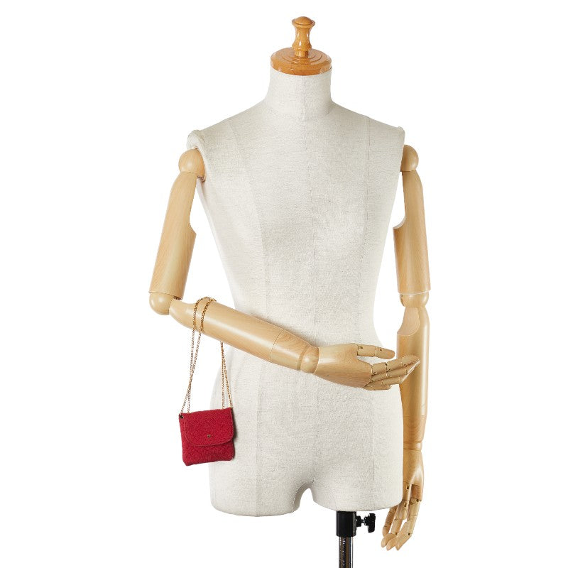 Chanel CC Quilted Cotton Mini Shoulder Bag Cotton Shoulder Bag in Good condition