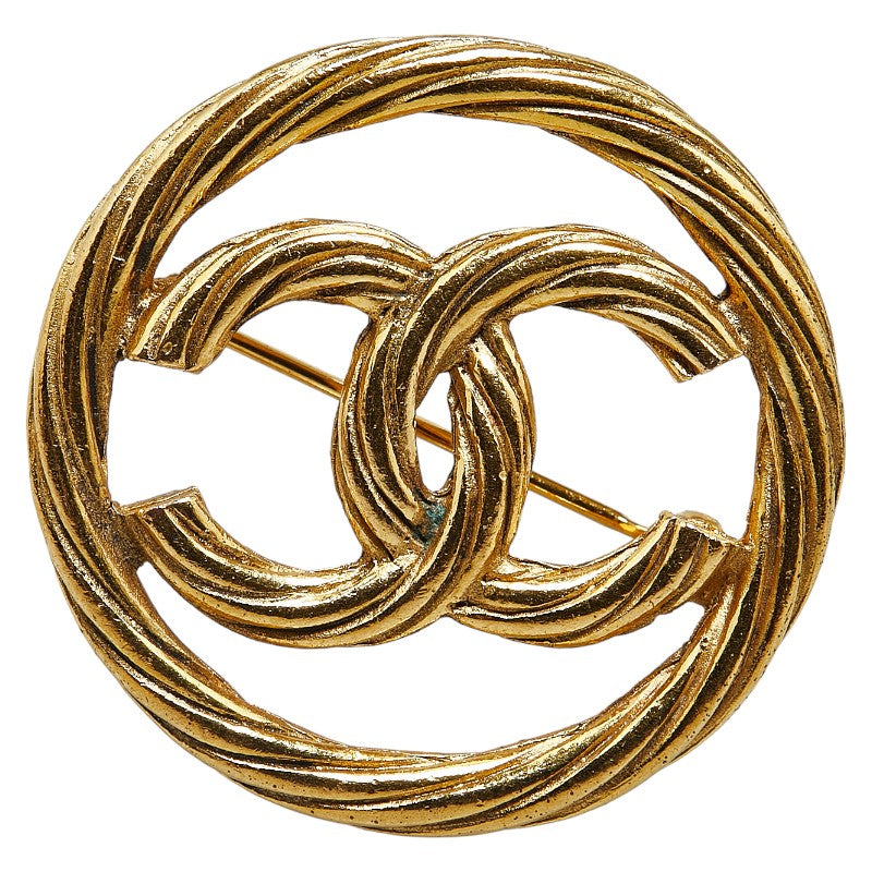 Chanel CC Logo Brooch Metal Brooch in Good condition