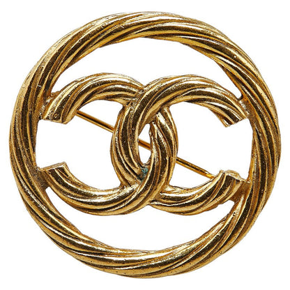 Chanel CC Logo Brooch Metal Brooch in Good condition