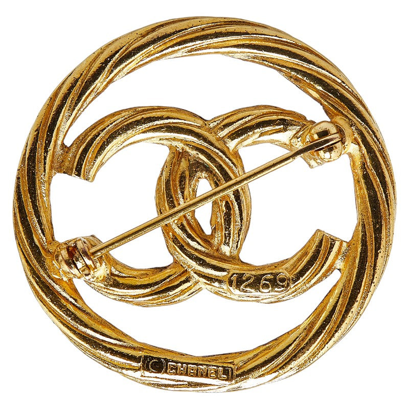 Chanel CC Logo Brooch Metal Brooch in Good condition