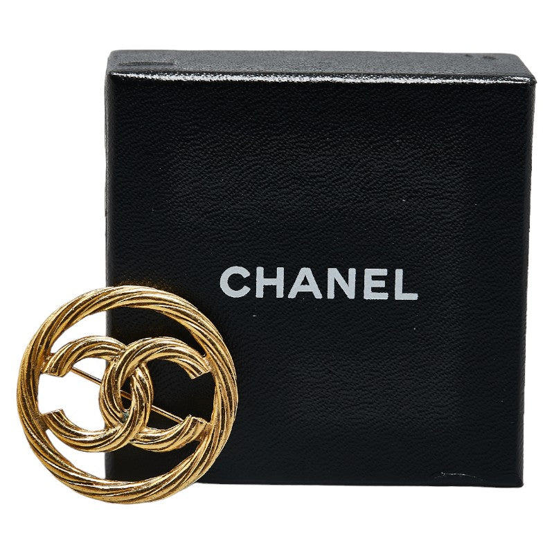 Chanel CC Logo Brooch Metal Brooch in Good condition