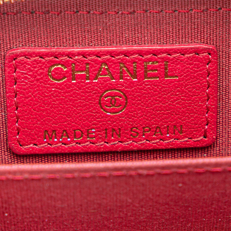 Chanel Mademoiselle Wallet Leather Coin Case in Good condition