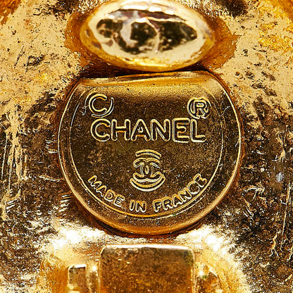 Chanel CC Clip On Earrings Metal Earrings in Good condition