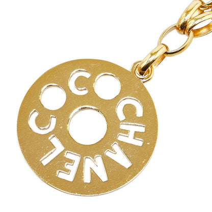 Chanel Round Plate Logo Chain Necklace Metal Necklace in Excellent condition