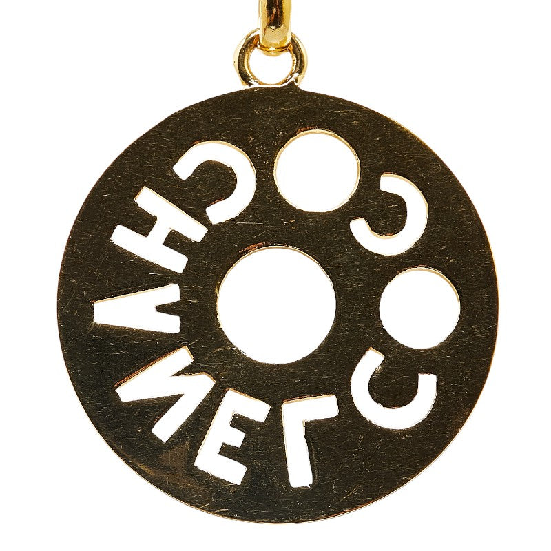 Chanel Round Plate Logo Chain Necklace Metal Necklace in Excellent condition