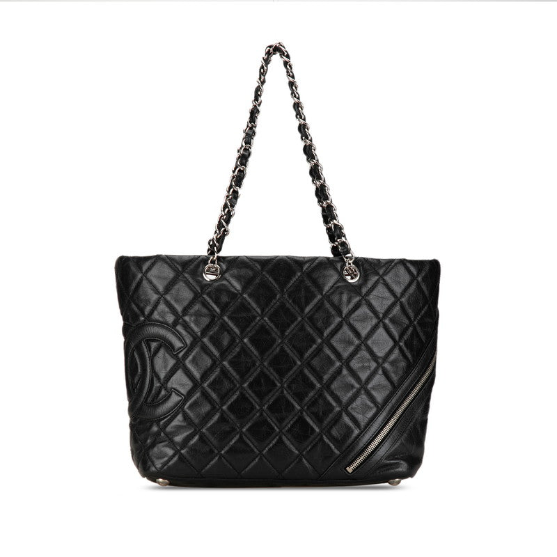 Chanel Coco Mark Cambon Chain Tote Bag Leather Tote Bag in Good condition