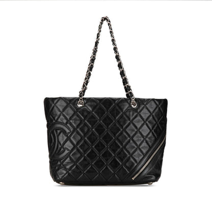 Chanel Coco Mark Cambon Chain Tote Bag Leather Tote Bag in Good condition