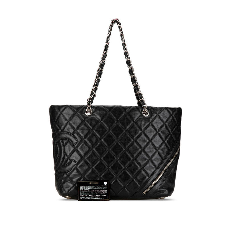 Chanel Coco Mark Cambon Chain Tote Bag Leather Tote Bag in Good condition