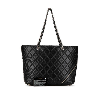 Chanel Coco Mark Cambon Chain Tote Bag Leather Tote Bag in Good condition
