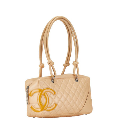 Chanel Cambon Line Handbag Leather Handbag 9049450 in Good condition