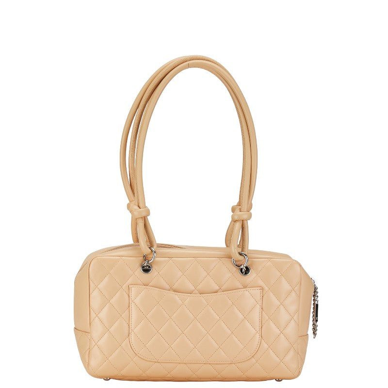 Chanel Cambon Line Handbag Leather Handbag 9049450 in Good condition