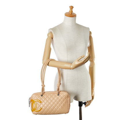 Chanel Cambon Line Handbag Leather Handbag 9049450 in Good condition