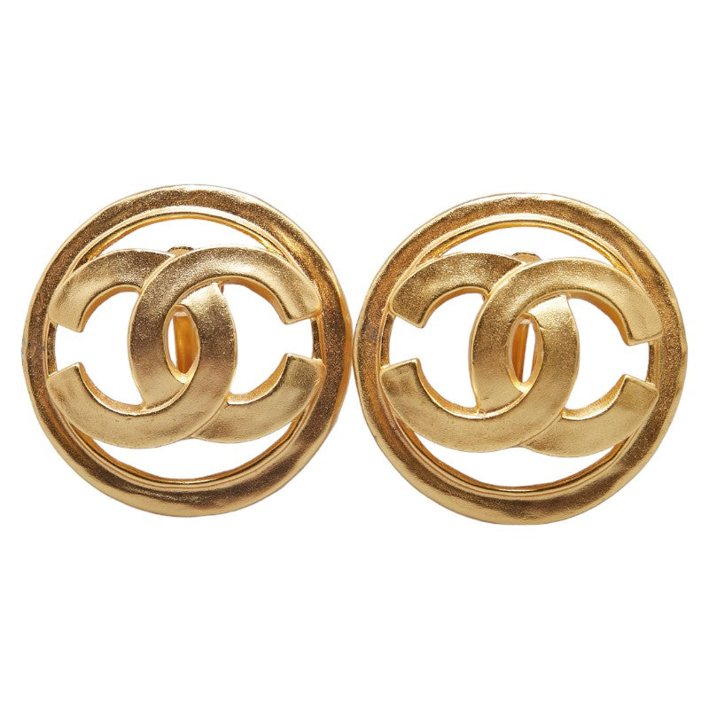 Chanel CC Clip On Earrings Metal Earrings in Good condition