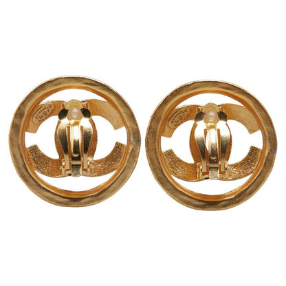 Chanel CC Clip On Earrings Metal Earrings in Good condition