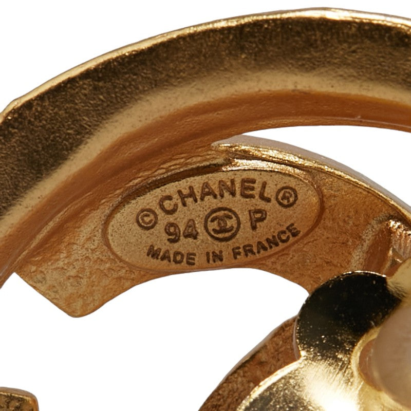 Chanel CC Clip On Earrings Metal Earrings in Good condition