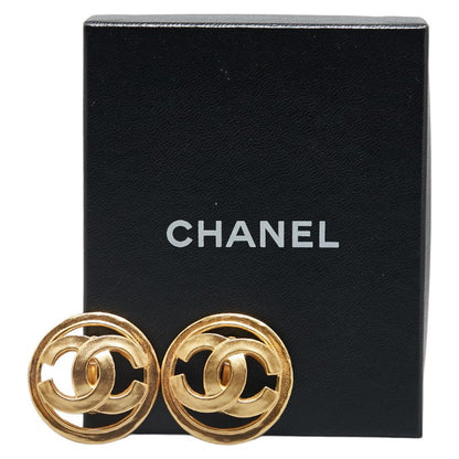 Chanel CC Clip On Earrings Metal Earrings in Good condition