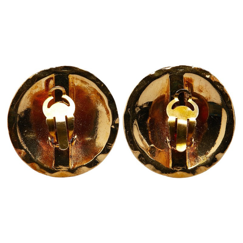 Chanel CC Quilted Clip On Earrings Metal Earrings in Good condition