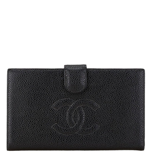 Chanel Coco Mark Caviar Long Wallet