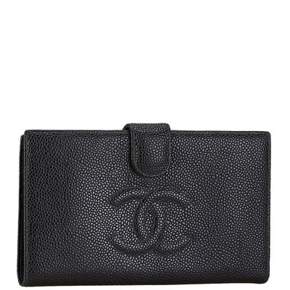 Chanel Coco Mark Caviar Long Wallet