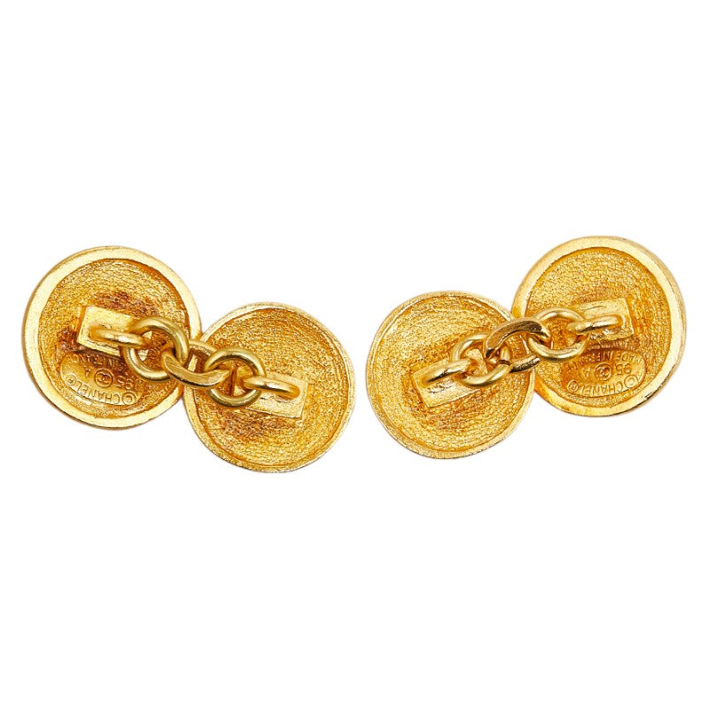 Chanel Coco Mark Round Double Cufflinks