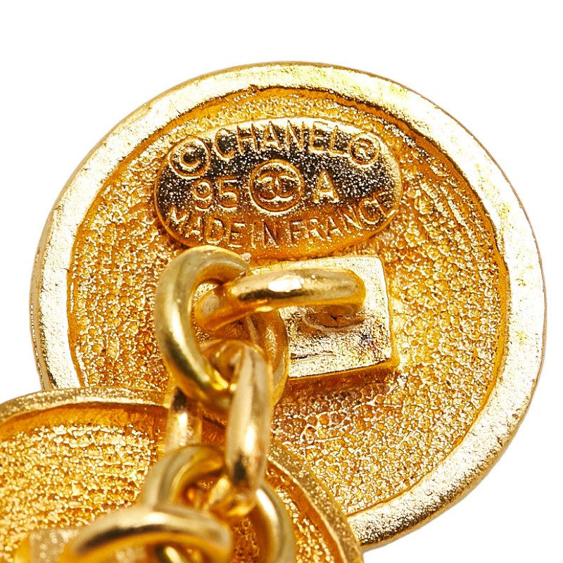 Chanel Coco Mark Round Double Cufflinks