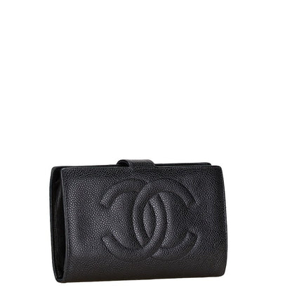 Chanel Coco Mark Caviar Long Wallet