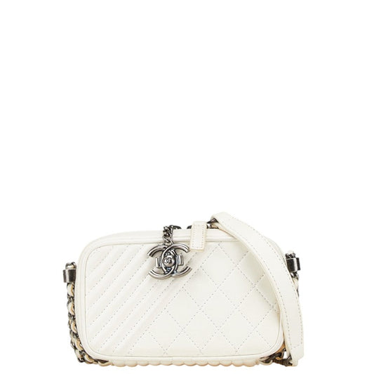 Chanel Boy Chanel Coco Mark Lambskin Shoulder Bag