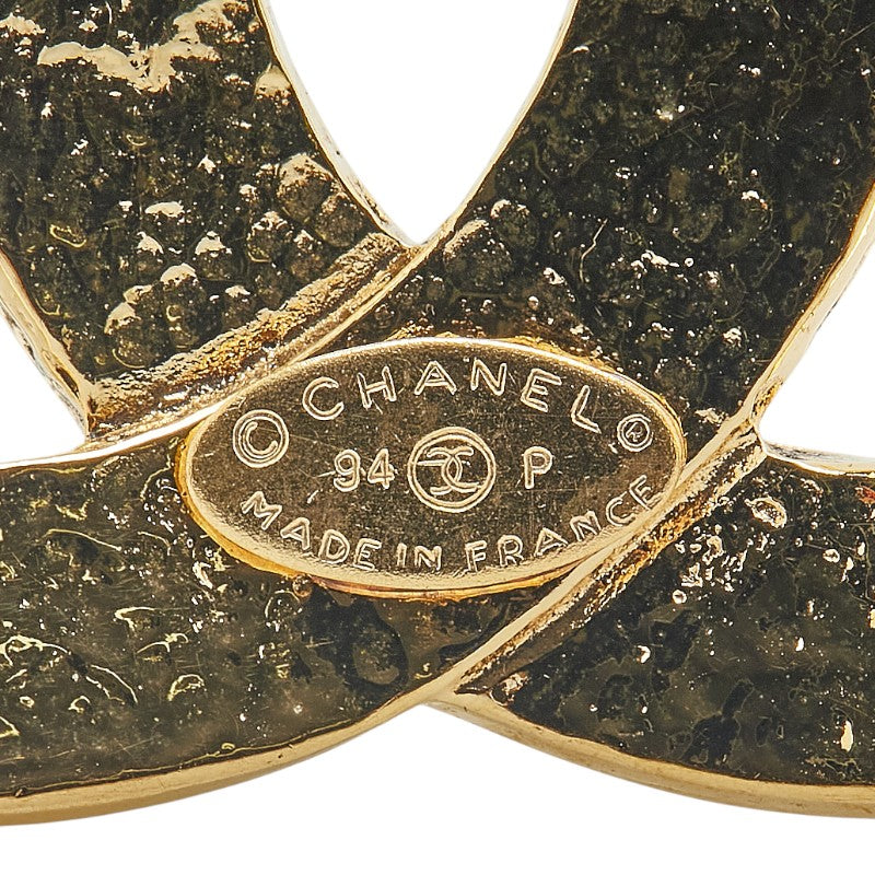 Chanel Gold Plated Coco Mark Brooch 94P
