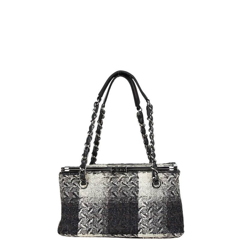 Chanel Vanity Tweed Leather Handbag
