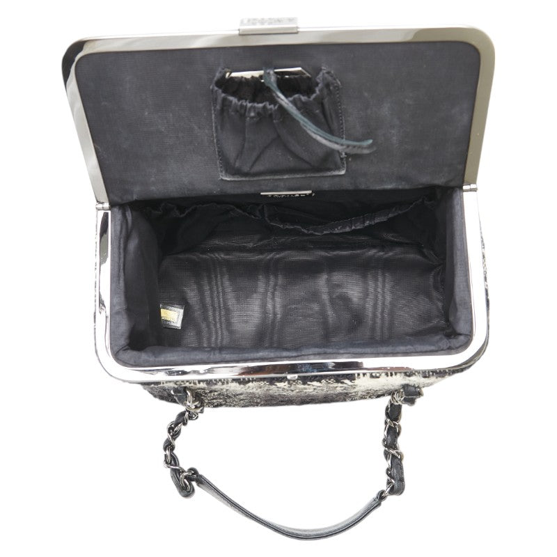 Chanel Vanity Tweed Leather Handbag