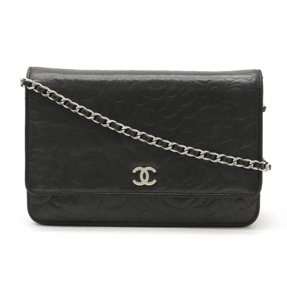 Chanel Wallet on Chain Camellia Lambskin Black