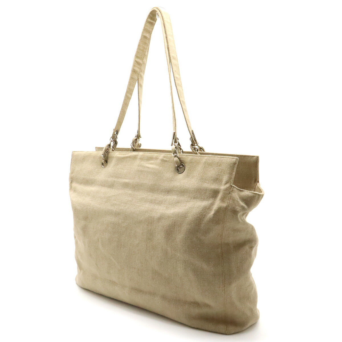 Chanel Linen Coco Mark 2way Tote Bag