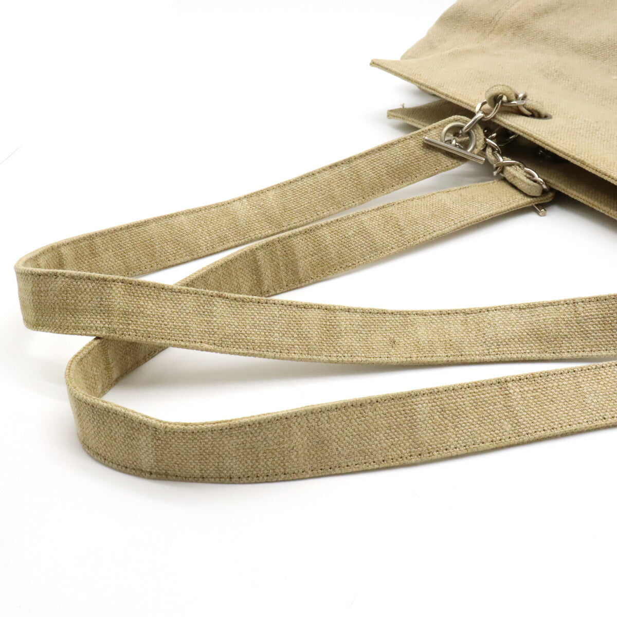 Chanel Linen Coco Mark 2way Tote Bag