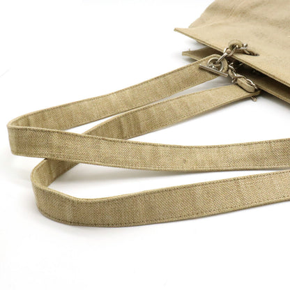 Chanel Linen Coco Mark 2way Tote Bag