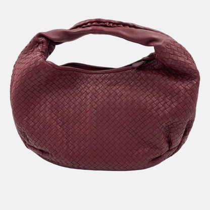 Bottega Veneta Belly Hobo Intrecciato Burgundy Large 50cm