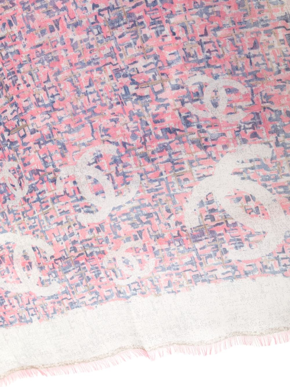 CC-logo Watercolour-print Scarf