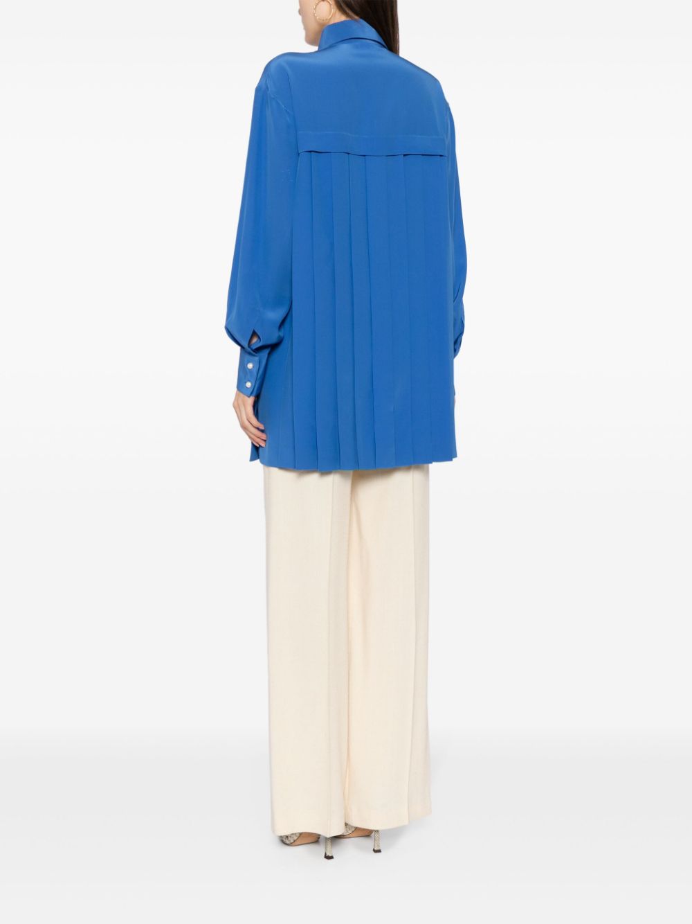 Pleated Silk Shirt