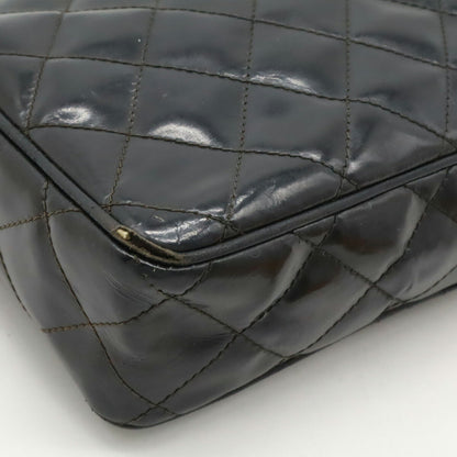 Chanel Patent Leather Matelassé Coco Mark Chain Shoulder Bag