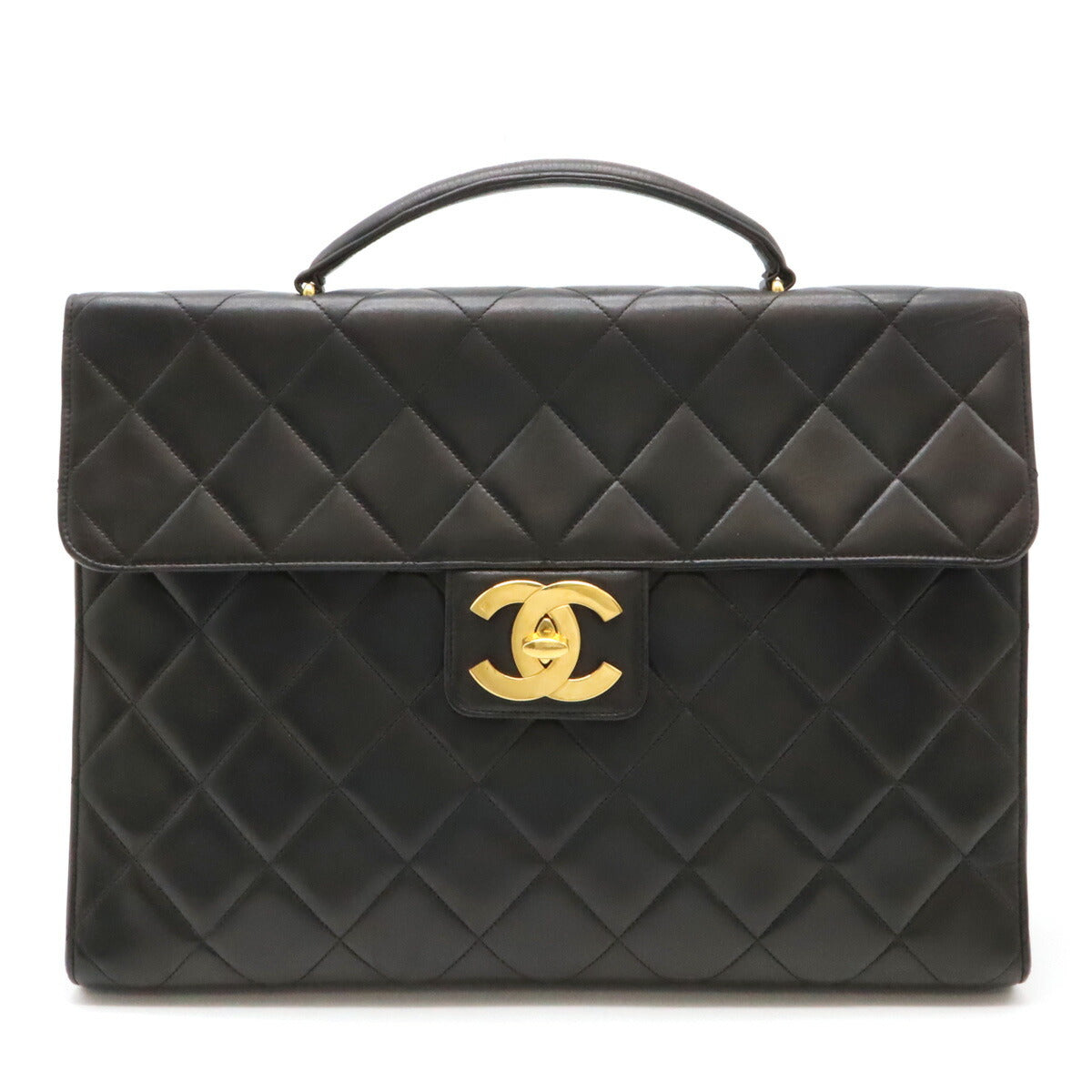 Chanel Leather Matelasse Coco Mark Briefcase