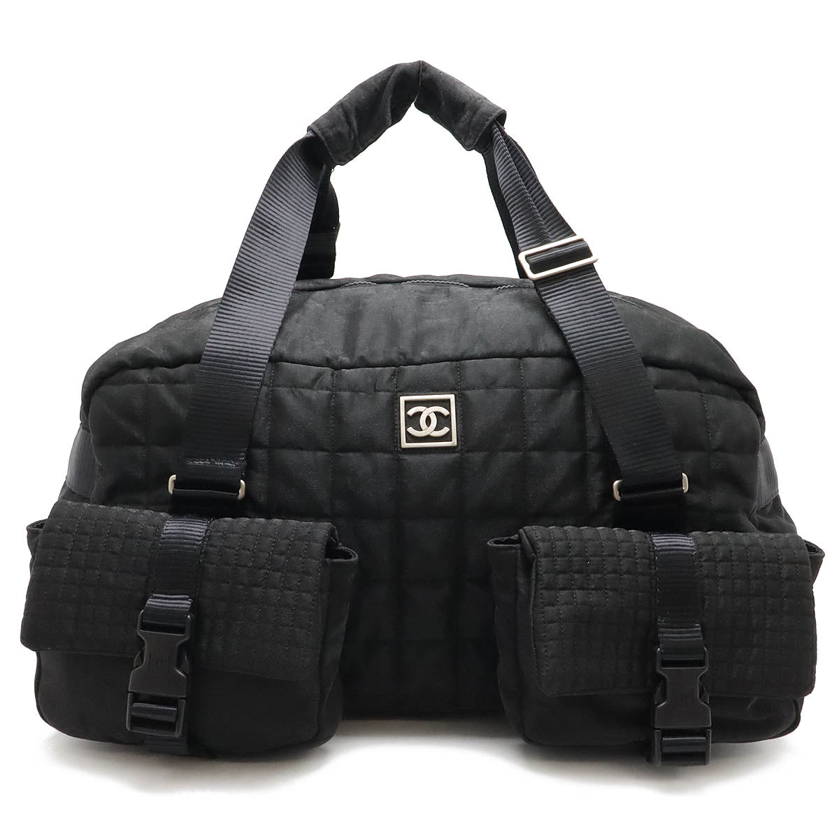 Chanel Nylon Sports Line Choco Bar 2way Travel Bag