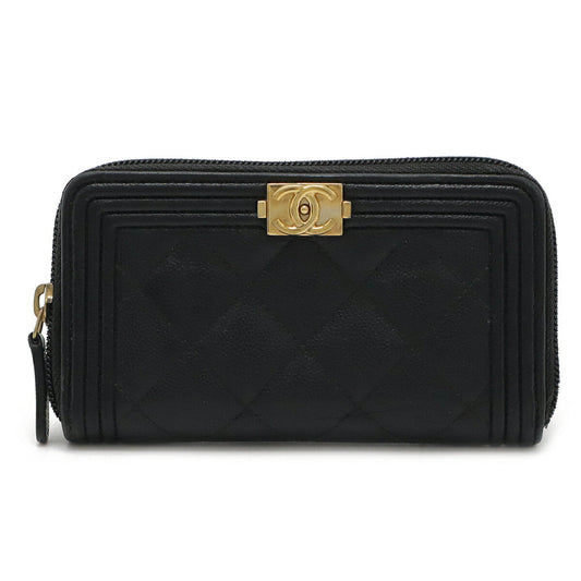 Chanel Caviar Skin Boy Chanel Bi-fold Wallet